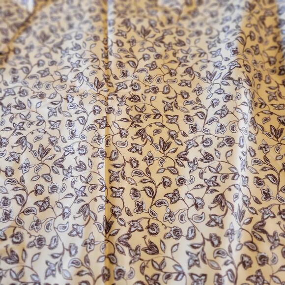 Brown Floral Vine Print Cotton Fabric 2 Yards x 44" Sewing Quilting Crafts - Picture 9 of 13